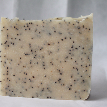 Handcrafted Goat Milk Soap Blueberry With Poppy..